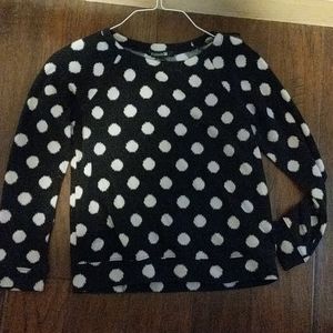 Black and white polka sweater
